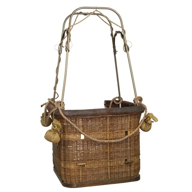 HOT AIR BALLOON BASKET-Wicker W/Open Back