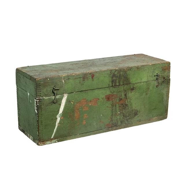 WOODEN TOOL BOX-Vintage/Green