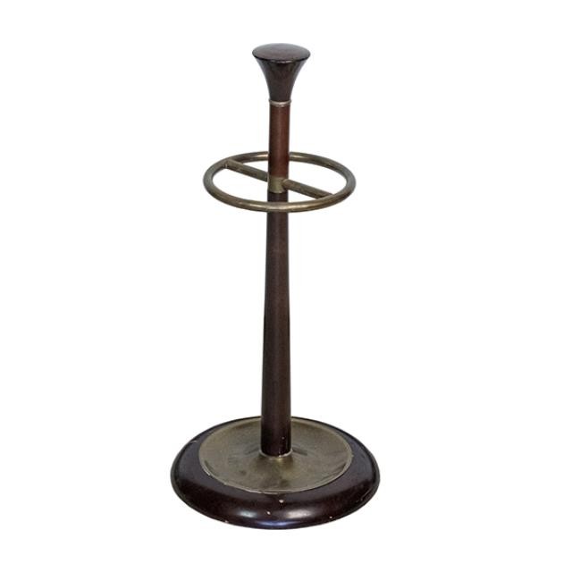 UMBRELLA STAND-Vintage/Black & Chrome