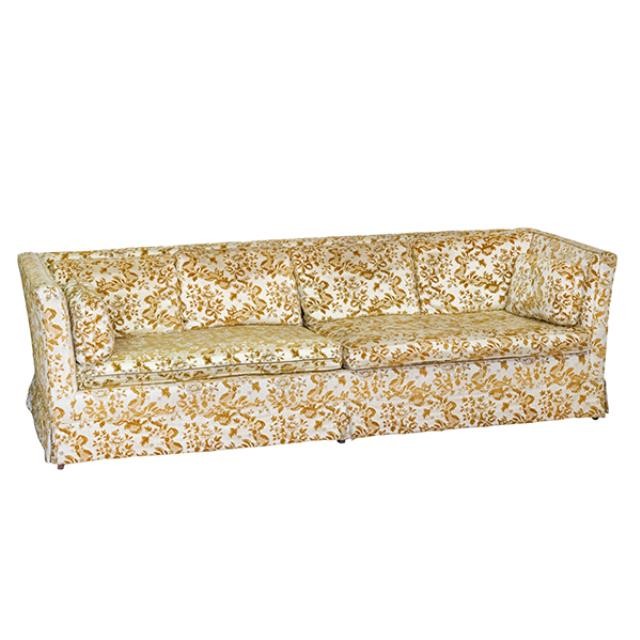 SOFA-Vintage Gold Brocade Fabric