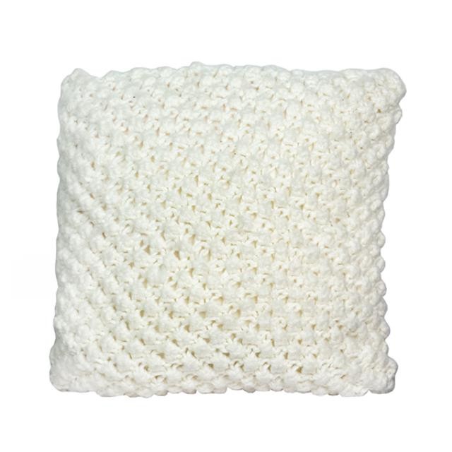 PILLOW-THROW-White Woven