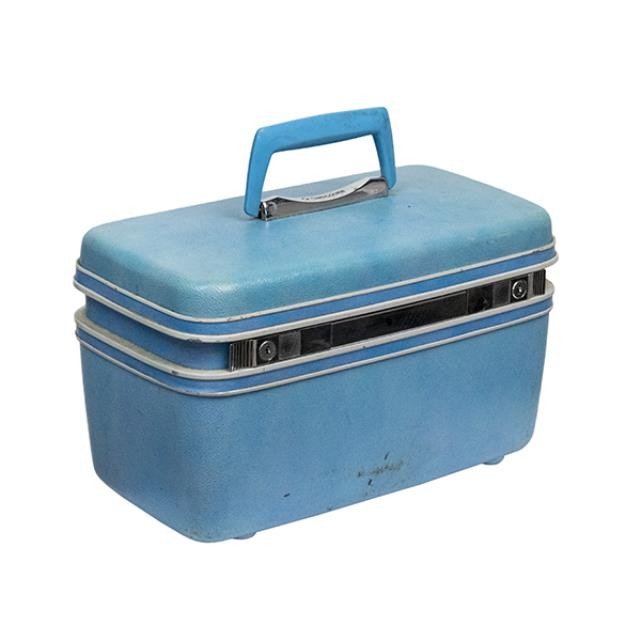 COSMETIC CASE-Vintage Blue Samsonite