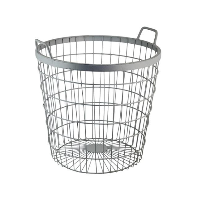 BASKET-WIRE-Silver w/Two Handles