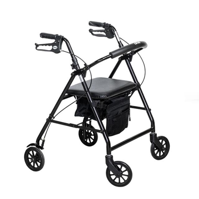 WALKER W/SEAT- "Drive" Black W/Brakes