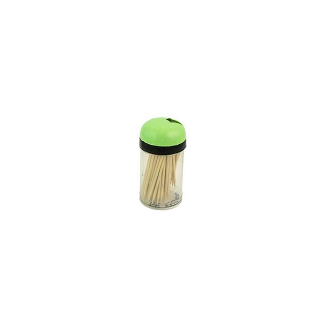 TOOTHPICK HOLDER-Plastic w/Green Top