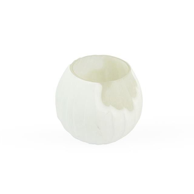 VASE-Onion Layered W/Frosted White & Milk White