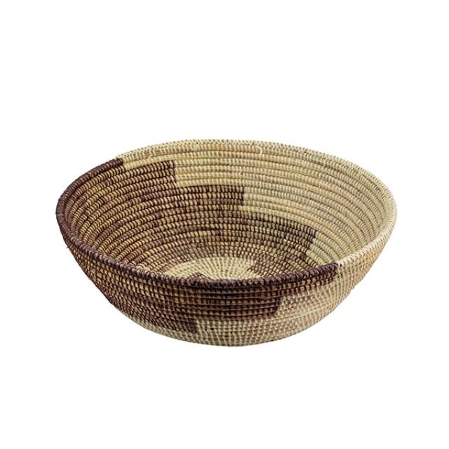 BASKET-Wicker-Purple & White