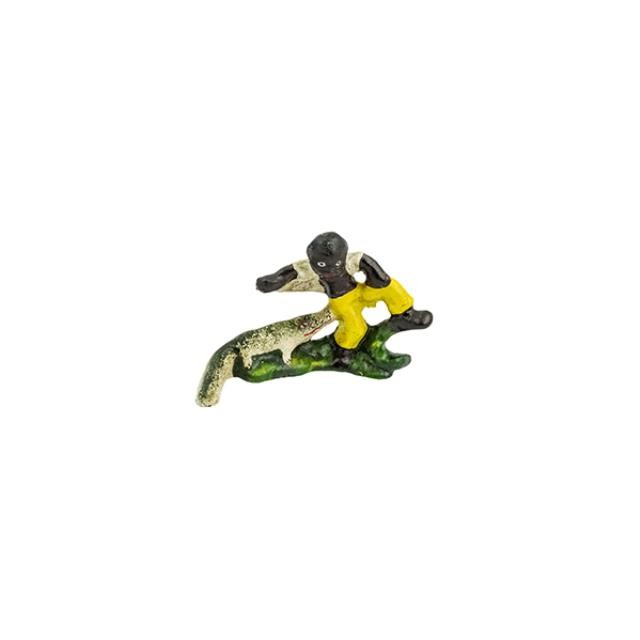 BOTTLE OPENER-Young Black Boy on Alligator