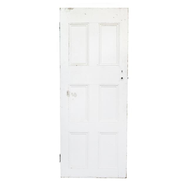 DOOR-White Front-Weathered Back-(6) Panel