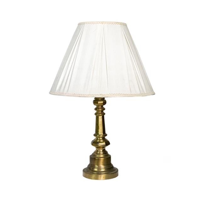 TABLE LAMP-Traditional Brass Turned Column