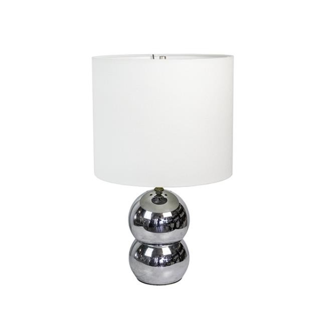 TABLE LAMP-(2) Chome Balls/Stacked