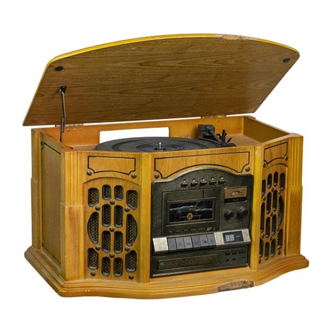 RADIO-5-in-1 Phono/CD/AM-FM/Cassette Music Center