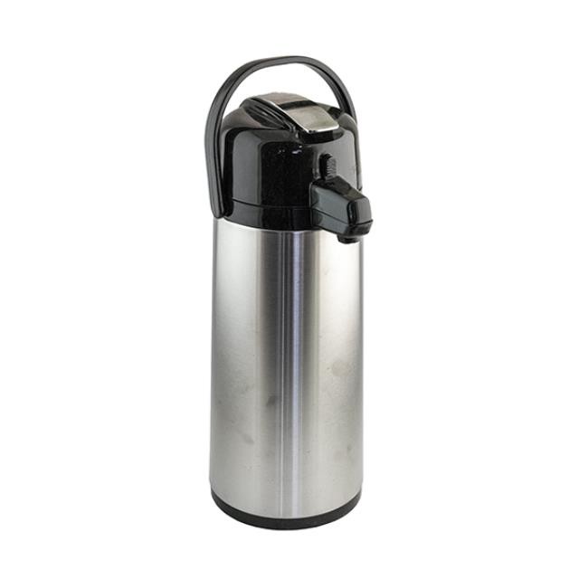 COFFEE THERMOS-Stainless Steel & Black Airpot