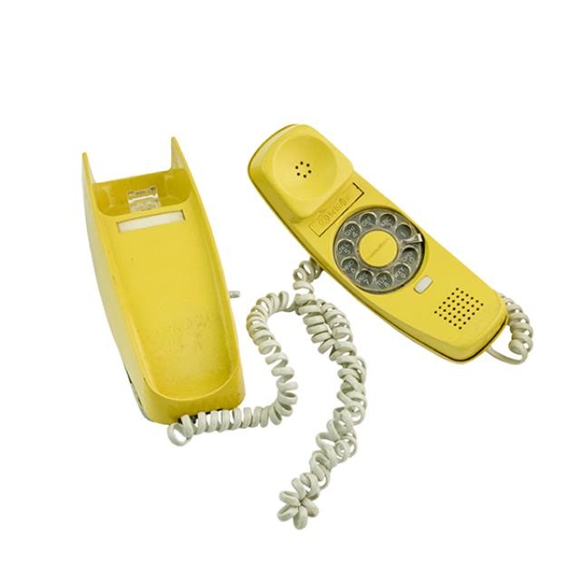 TELEPHONE-Vintage Yellow Rotary Trimline