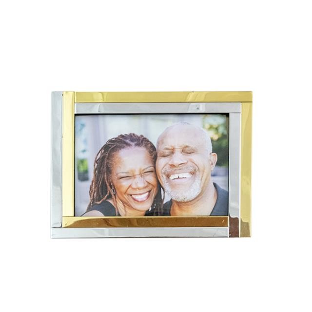 PICTURE FRAME-Silver & Gold Frame