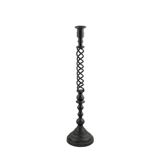 CANDLESTICK HOLDER-Black Iron Spiral (Small)