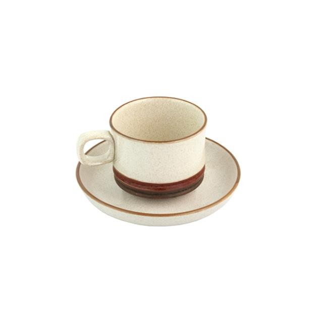 SAUCER-Denby Sand & Brown