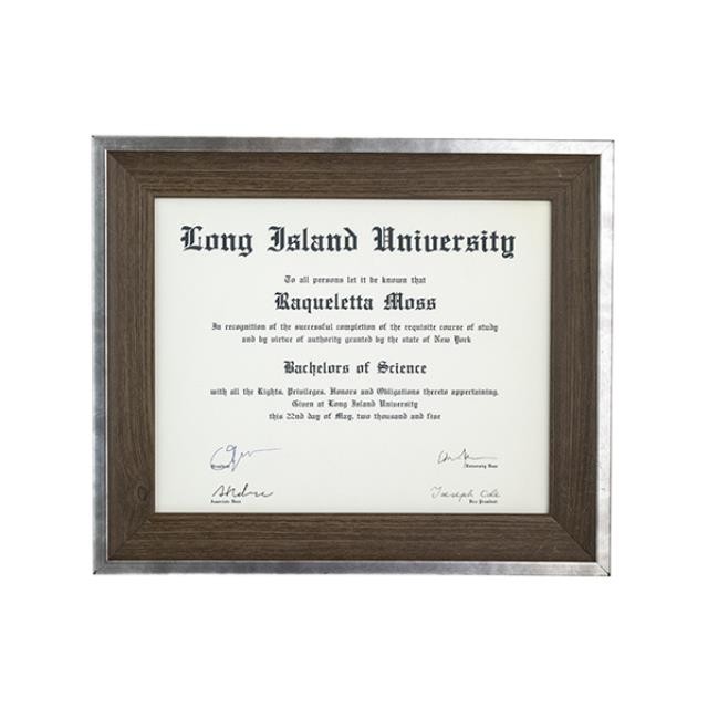 FRAMED DOCUMENT-L.I. University Bachelor of Science