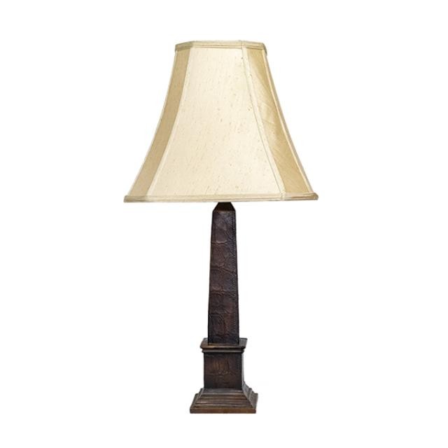TABLE LAMP-Faux Crocodile Coloumn