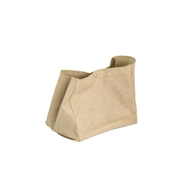 STORAGE POUCH-Beige Faux Leather w/Snap