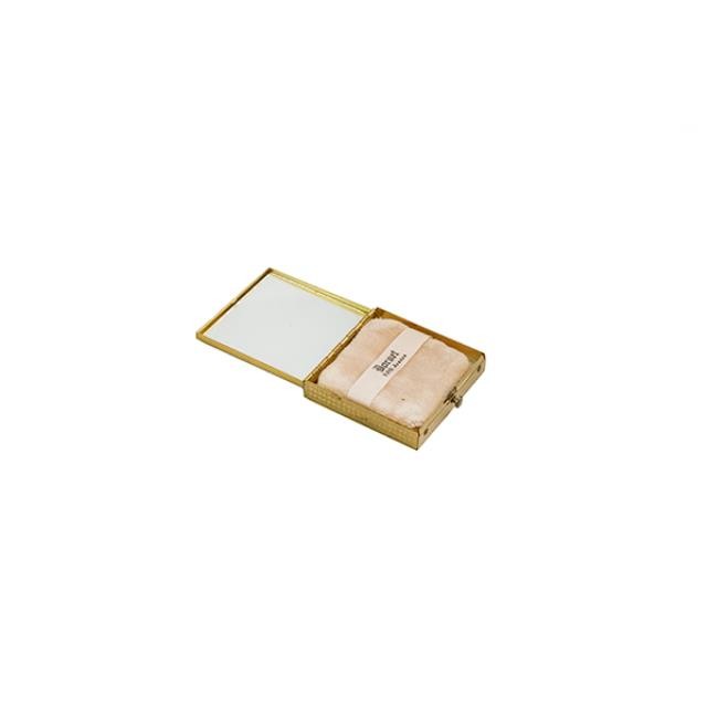 MIRROR-Vintage Gold Compact W/Blush Brush