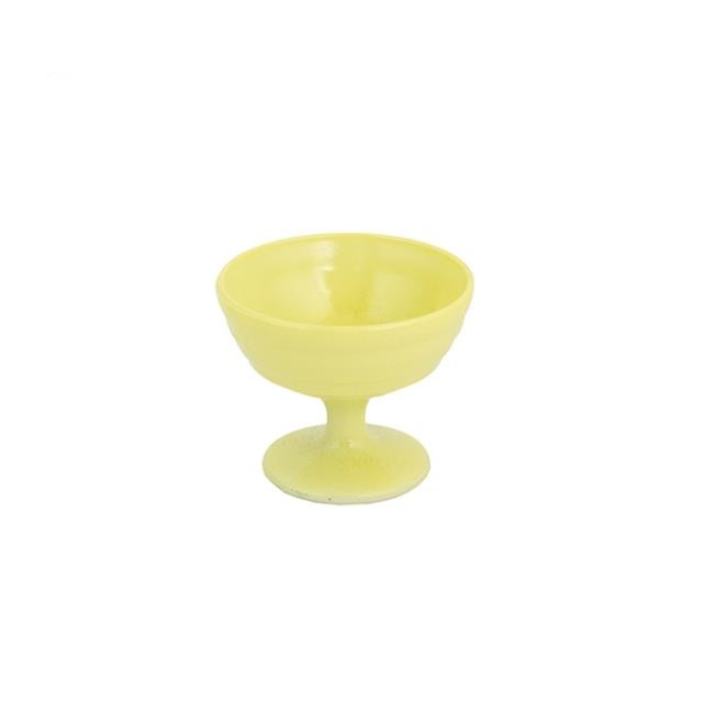 COMPOTE-Vintage Yellow  Milk Glass