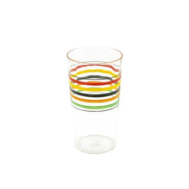 JUICE GLASS-Multi-Colored Stripes