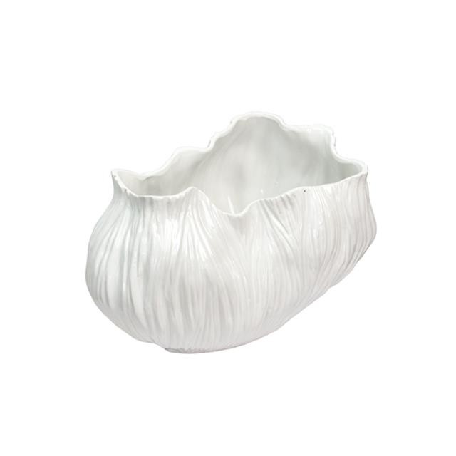 VASE-Piriform White Ceramic Vase