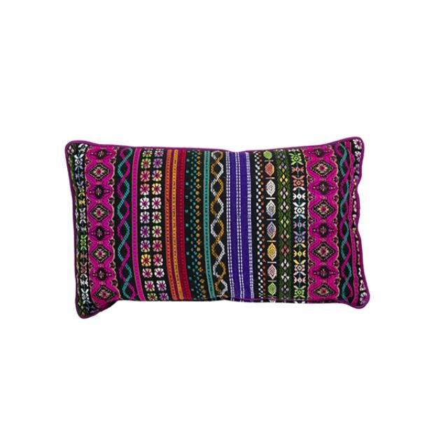 THROW PILLOW-Rectangular Vertical Multi Color Stripes