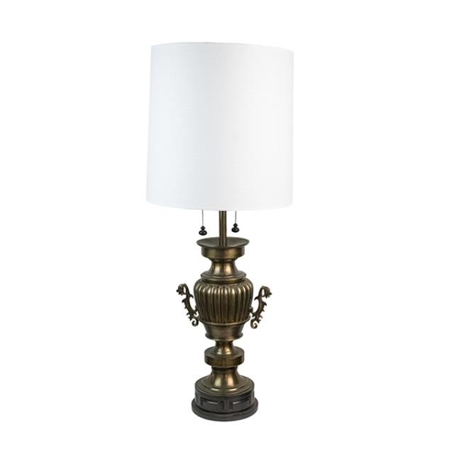 TABLE LAMP-Stiffel Urn Trophy Lamp w/Dragon Handles