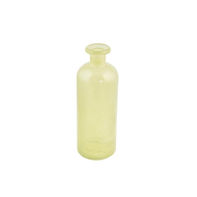 VASE-Frosted Yellow Glass Bottle