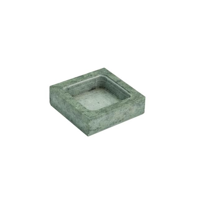 TRINKET TRAY-Small Green Marble Square