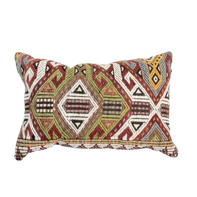 THROW PILLOW-Rectangular Multi Colored Aztec Pattern