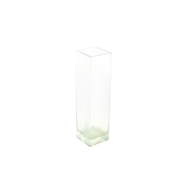 VASE-Tall Square Frosted Glass