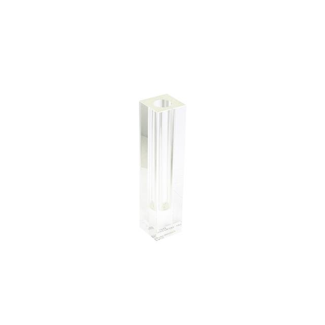 BUD VASE-Square Clear Glass Pillar