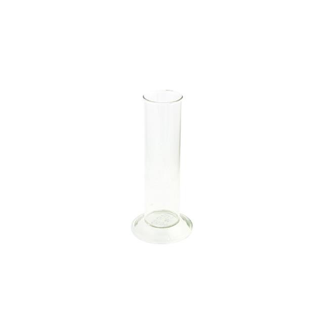 BUD VASE-Clear Glass Cylinder W/Ped Base