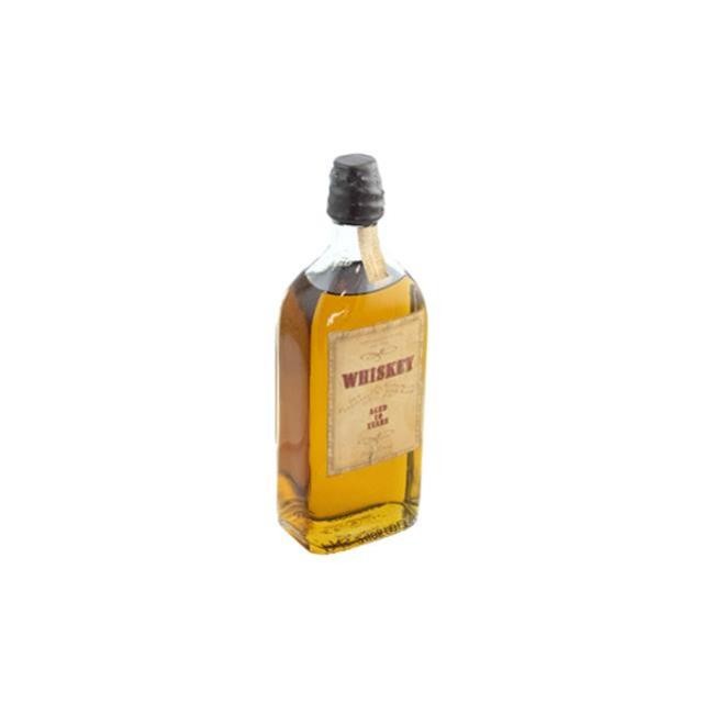 Whiskey Bottle (Small)-Vintage "Aged 10 Years" W/Wax Covered Cork