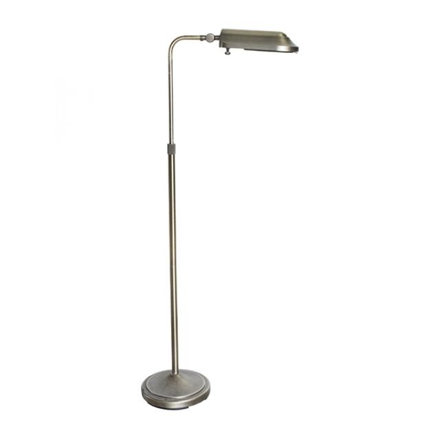 FLOOR LAMP-Vintage Brass W/Adjustable Height