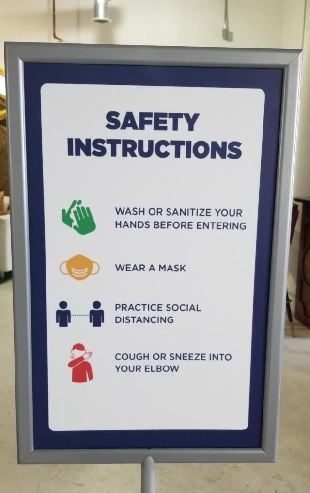 SAFETY INSTRUCTION SIGN-Double Sided