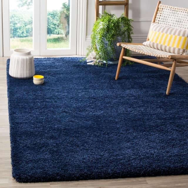 RUG 12 x 8.75-Navy Blue Italian Shag