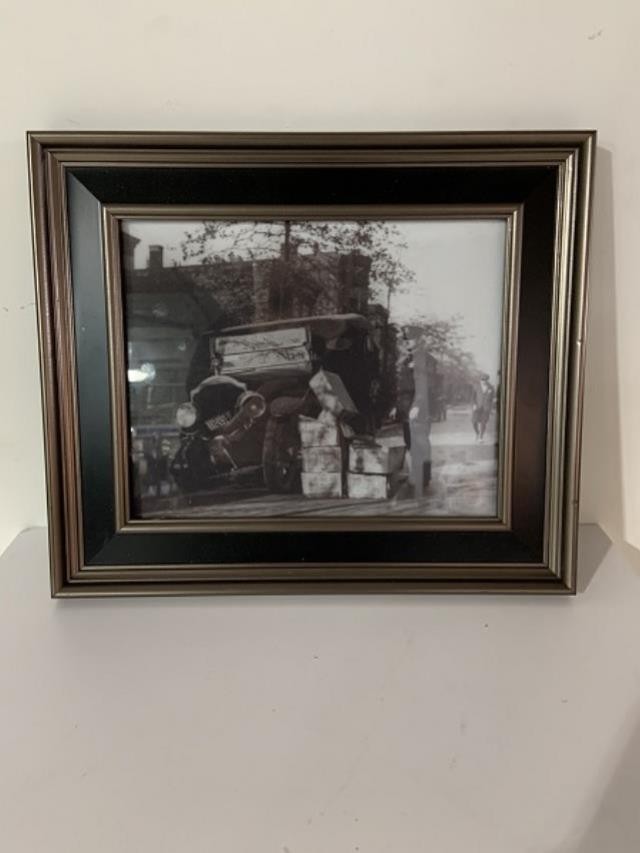 PRINT-1922 Car Wreck w/DC Police-Prohibition Era