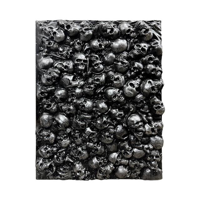 SMALL SKULL PANEL-Black Mold Plastic