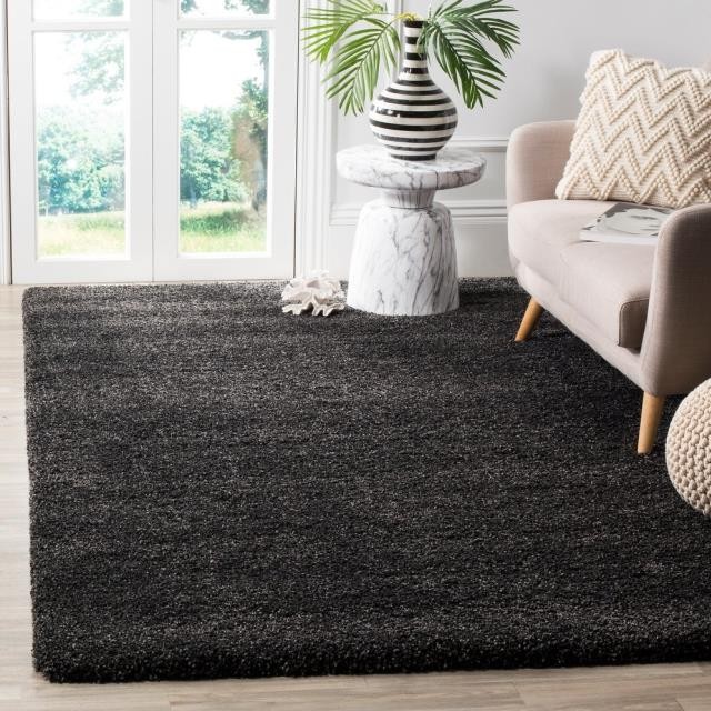 RUG(8'6" x 12')-Dark Grey Milan Shag Rug /2"Thick Pile