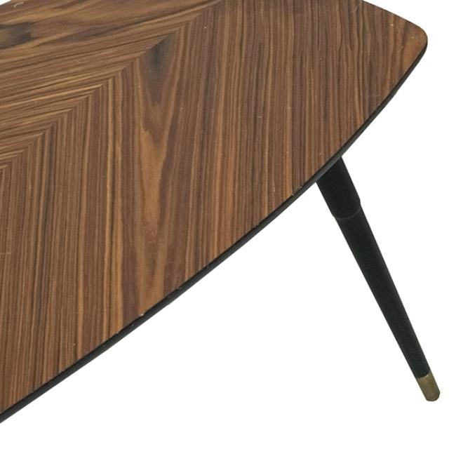 MCM SIDE TABLE-Leaf Shape /Wood Grain Laminate Topb