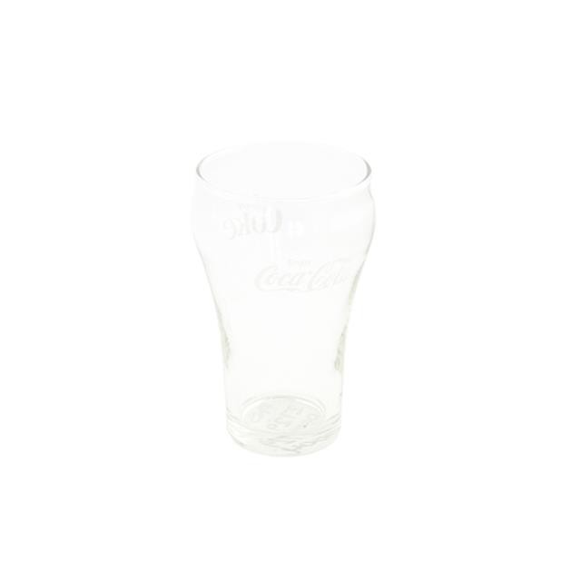 COCA-COLA GLASS CADDY-Wooden w/Handles & (6) Coca-Cola Glasses