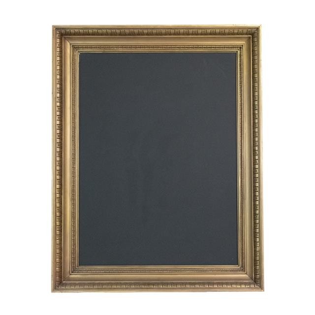 ART-Blank Black Canvas w/Gold Frame