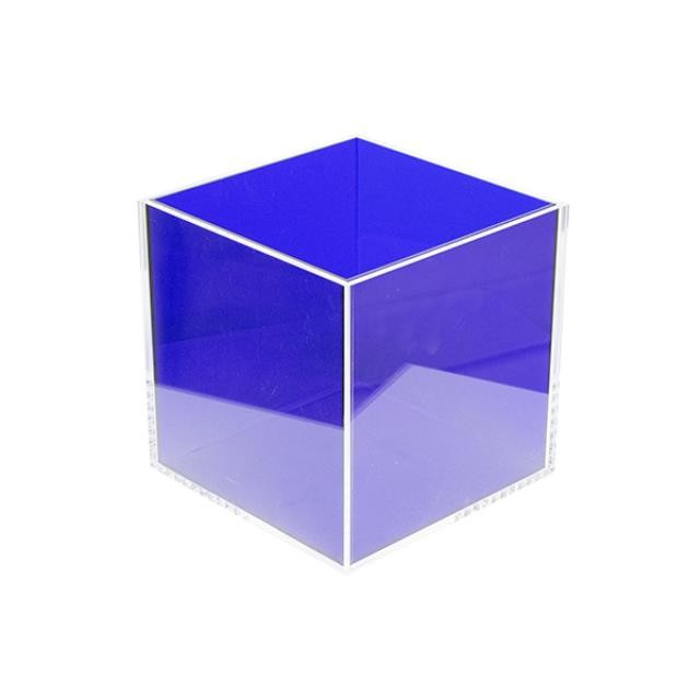 BLUE LUCITE CUBE-Medium (5) Sided