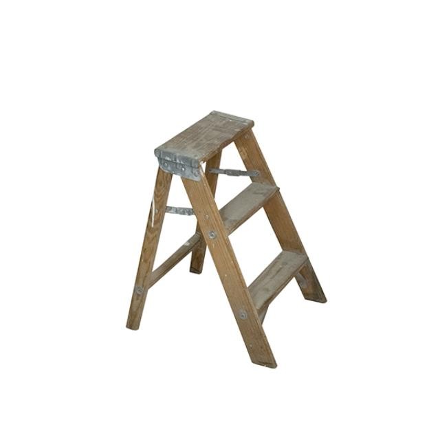 WOODEN STEP STOOL-(3) Steps