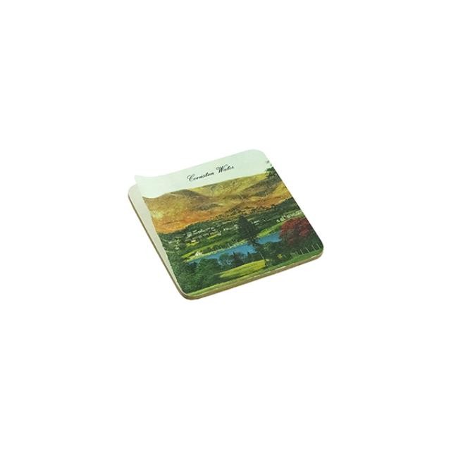 COASTER-Vintage "Coniston Water" Coaster w/Cork Back