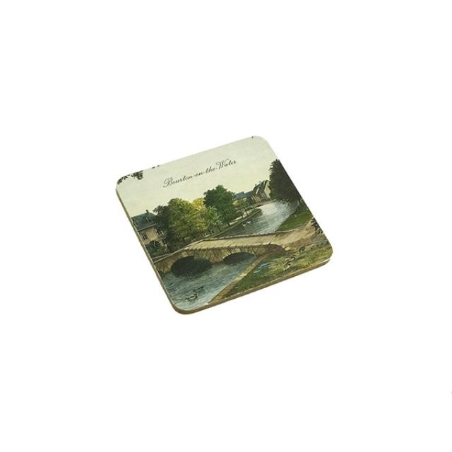 COASTER-Vintage "Bourton-on-the-Water" Coaster w/Cork Back